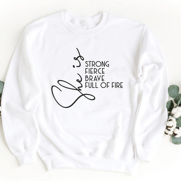 Sweatshirt-She Is Sweatshirt-S-White-Jack N Roy