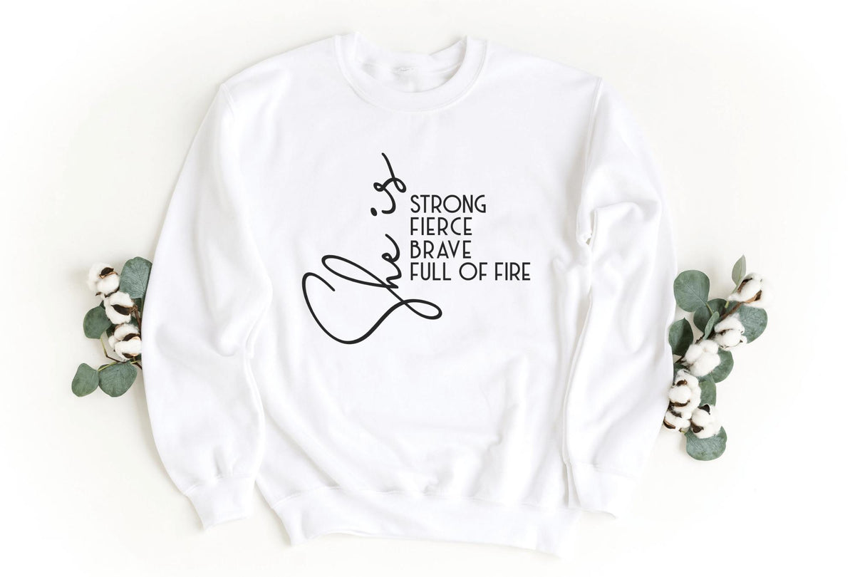 Sweatshirt-She Is Sweatshirt-S-White-Jack N Roy