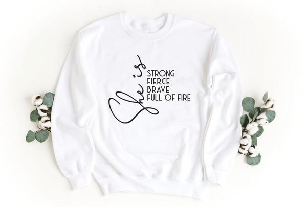 Sweatshirt-She Is Sweatshirt-S-White-Jack N Roy