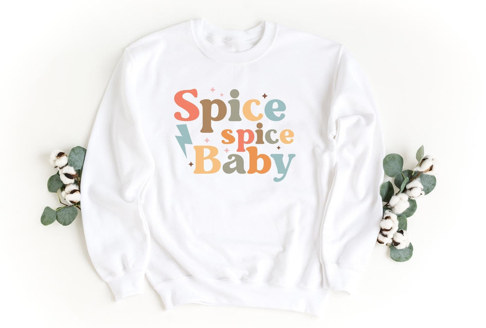 Sweatshirts-Spice Spice Babe Sweatshirt-S-White-Jack N Roy