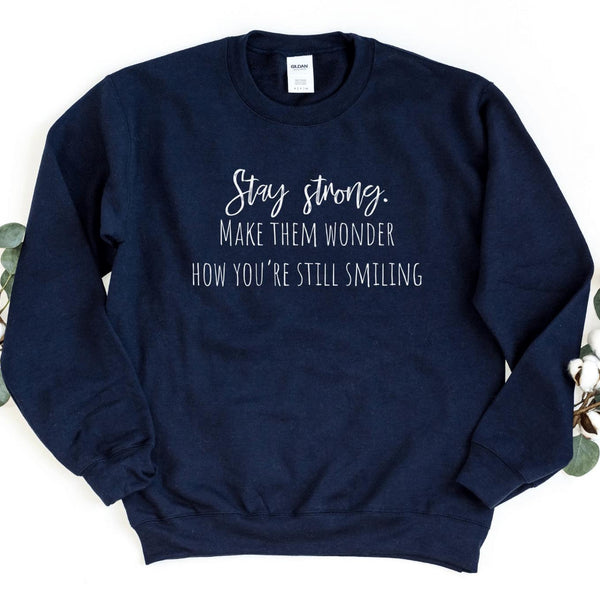 Sweatshirt-Stay Strong Sweatshirt-S-Navy-Jack N Roy