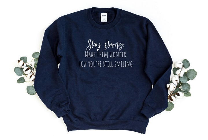 Sweatshirts-Stay Strong Sweatshirt-S-Navy-Jack N Roy