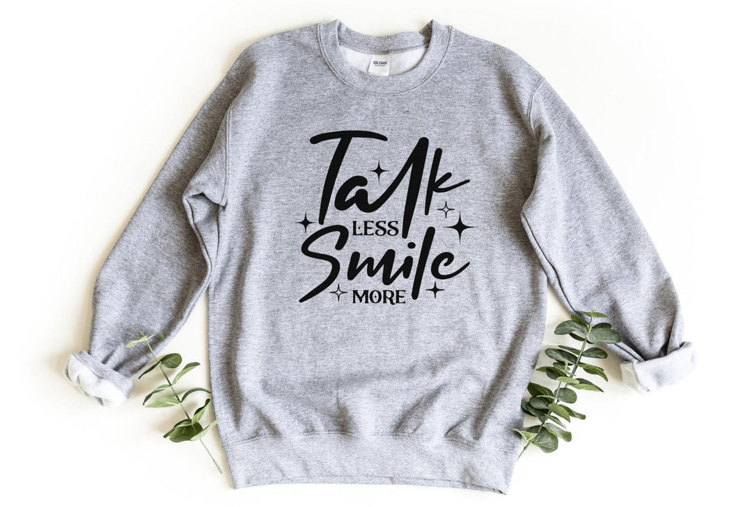 Sweatshirts-Talk Less, Smile More Sweatshirt-S-Sport Grey-Jack N Roy