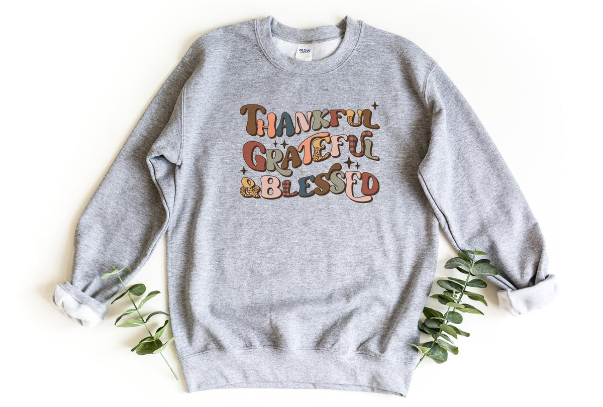 Sweatshirt-Thankful Grateful Blessed Sweatshirt-S-Sport Grey-Jack N Roy