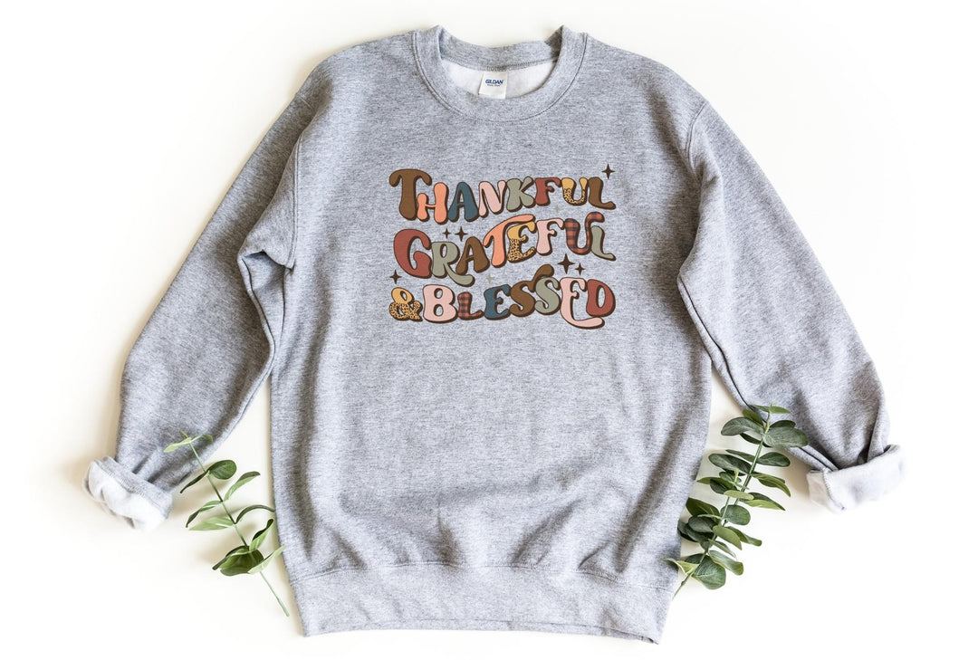 Sweatshirts-Thankful Grateful Blessed Sweatshirt-S-Sport Grey-Jack N Roy