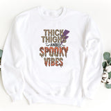 Sweatshirt-Thick Thighs & Spooky Vibes Sweatshirt-S-White-Jack N Roy