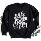 Sweatshirt-Wife Mother Dog Lover Sweatshirt-S-Black-Jack N Roy