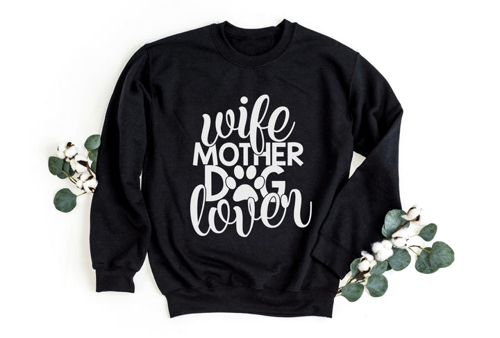Sweatshirts-Wife Mother Dog Lover Sweatshirt-S-Black-Jack N Roy