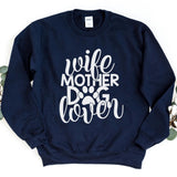 Sweatshirt-Wife Mother Dog Lover Sweatshirt-S-Navy-Jack N Roy