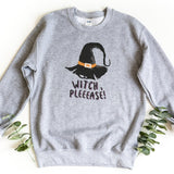 Sweatshirt-Witch Please Halloween Sweatshirt-S-Sport Grey-Jack N Roy