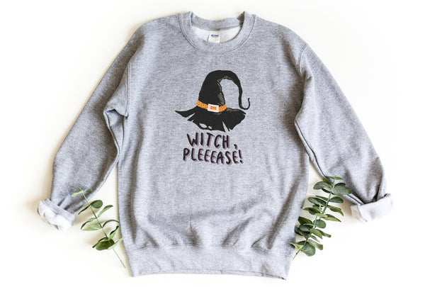 Sweatshirt-Witch Please Halloween Sweatshirt-S-Sport Grey-Jack N Roy