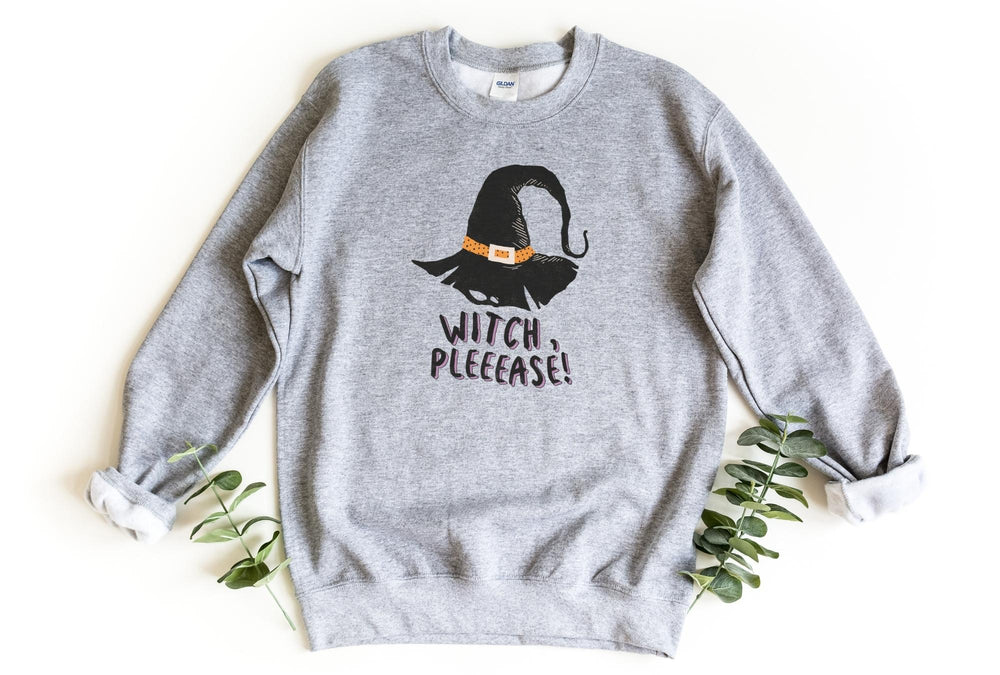 Sweatshirts-Witch Please Halloween Sweatshirt-S-Sport Grey-Jack N Roy
