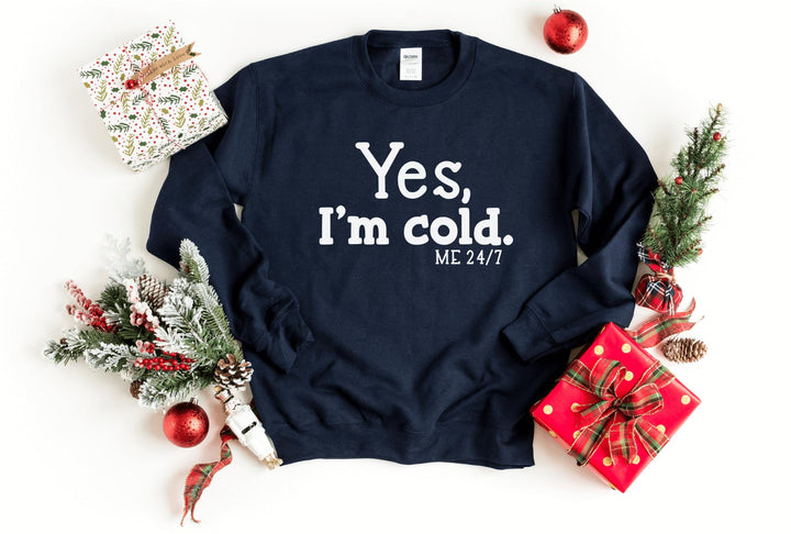 Sweatshirts-Yes, I'm Cold Sweatshirt-S-Navy-Jack N Roy