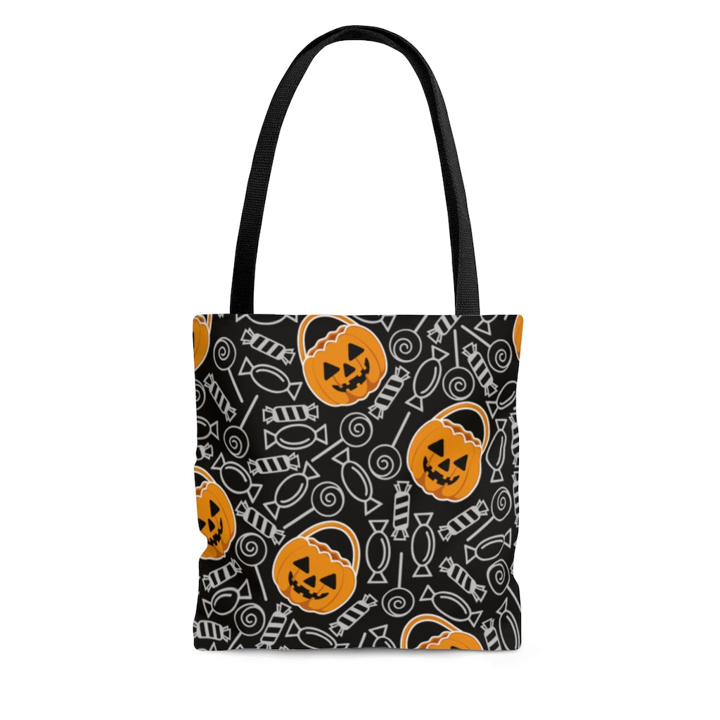 Tote Bag-Candies & Pumpkins Tote Bag-Small-Jack N Roy