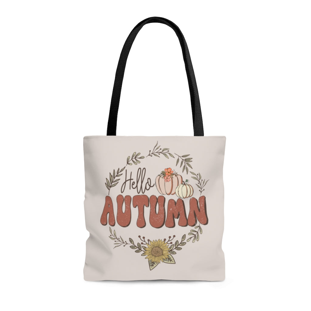 Tote Bag-Hello Autumn Tote Bag-Medium-Jack N Roy