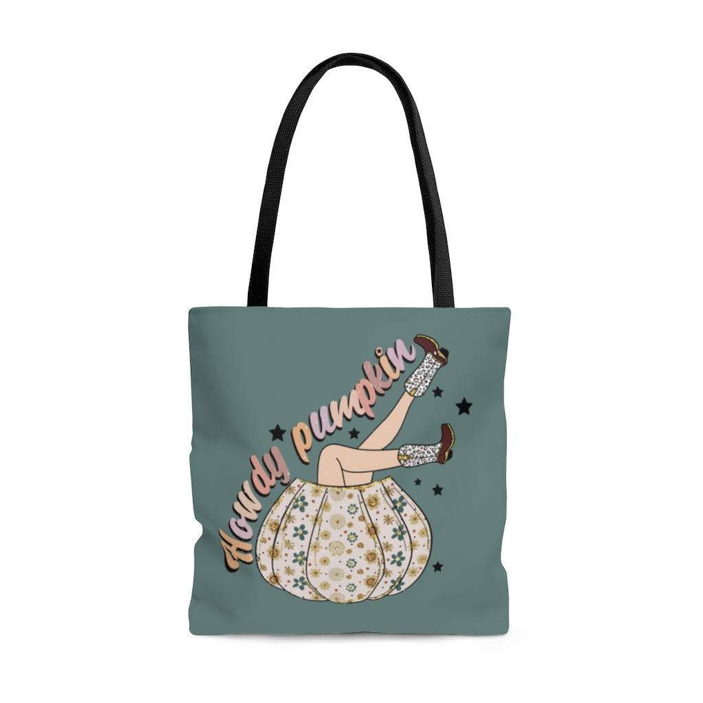 Tote Bag-Howdy Pumpkin Tote Bag-Large-Jack N Roy