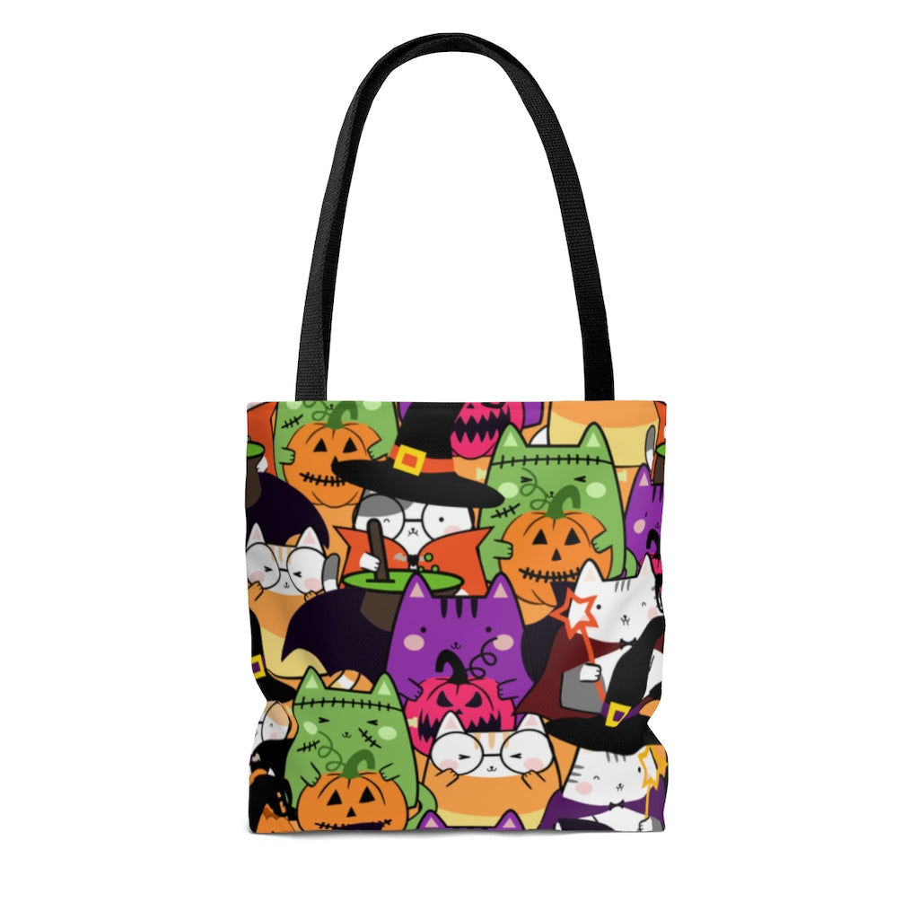 Tote Bag-Kawaii Halloween Cats Tote Bag-Jack N Roy