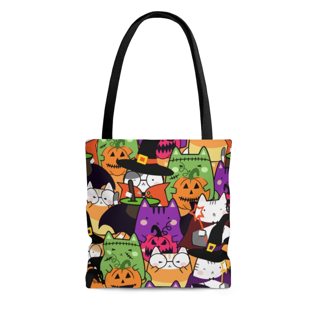 Tote Bag-Kawaii Halloween Cats Tote Bag-Small-Jack N Roy