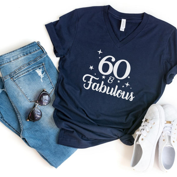 V-Neck Shirt-60 & Fabulous V-Neck-S-Navy-Jack N Roy