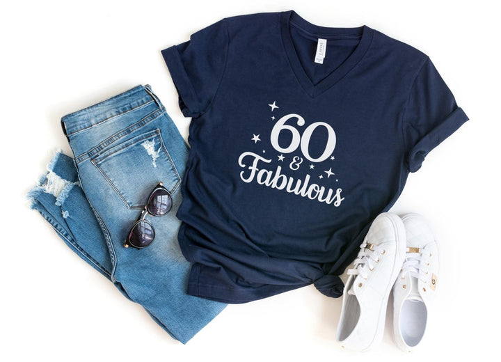 V-Neck Shirt-60 & Fabulous V-Neck-S-Navy-Jack N Roy