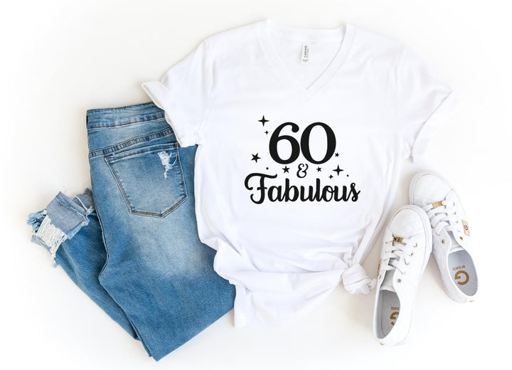 V-Neck Shirt-60 & Fabulous V-Neck-S-White-Jack N Roy
