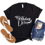 V-Neck Shirt-Birthday Diva V-Neck-S-Black-Jack N Roy