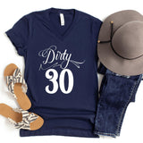 V-Neck Shirt-Dirty Thirty V-Neck-S-Navy-Jack N Roy