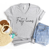V-Neck Shirt-Forty-licious V-Neck-S-Athletic Heather-Jack N Roy