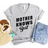 V-Neck Shirt-Mother Knows Best V-Neck-S-Athletic Heather-Jack N Roy