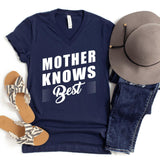 V-Neck Shirt-Mother Knows Best V-Neck-S-Navy-Jack N Roy