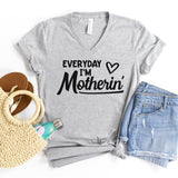 V-Neck Shirt-Motherin' V-Neck-S-Athletic Heather-Jack N Roy
