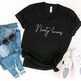 V-Neck Shirt-Ninety-licious V-Neck-S-Black-Jack N Roy