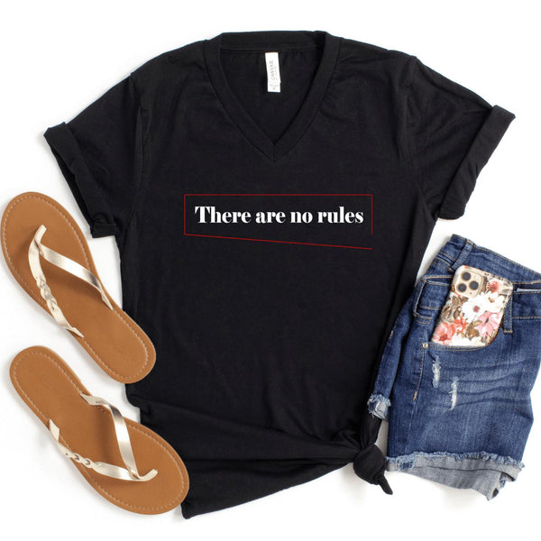 V-Neck Shirt-No Rules V-Neck-S-Black-Jack N Roy
