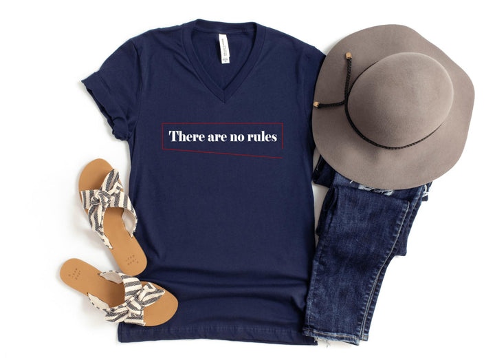 V-Neck Shirt-No Rules V-Neck-S-Navy-Jack N Roy