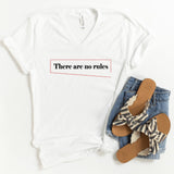 V-Neck Shirt-No Rules V-Neck-S-White-Jack N Roy