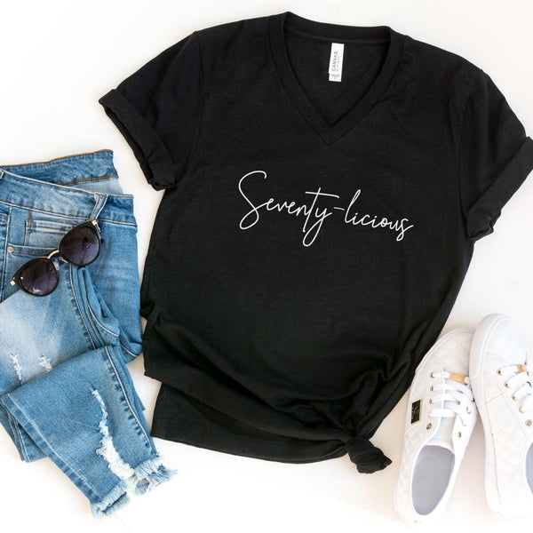 V-Neck Shirt-Seventy-licious V-Neck-S-Black-Jack N Roy