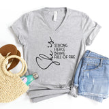 V-Neck Shirt-She Is... V-Neck-S-Athletic Heather-Jack N Roy