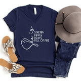 V-Neck Shirt-She Is... V-Neck-S-Navy-Jack N Roy