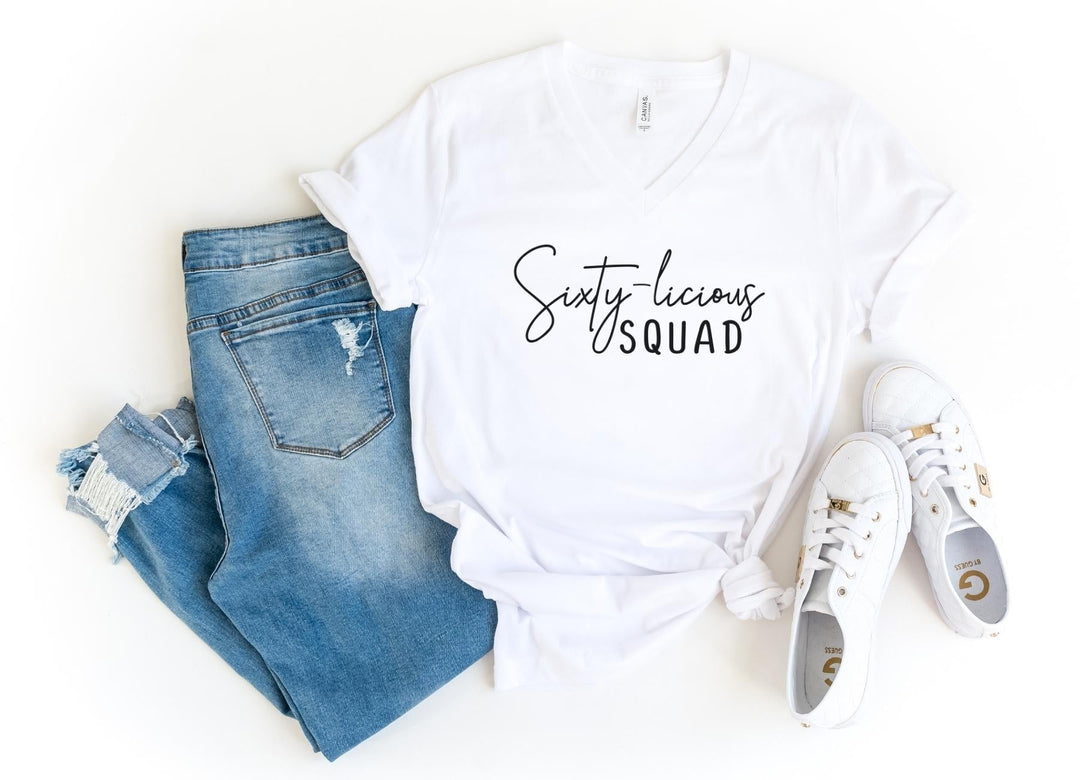 V-Neck Shirt-Sixty-licious SQUAD V-Neck-S-White-Jack N Roy