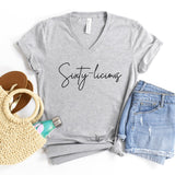 V-Neck Shirt-Sixty-licious V-Neck-S-Athletic Heather-Jack N Roy