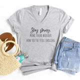 V-Neck Shirt-Stay Strong V-Neck-S-Athletic Heather-Jack N Roy