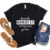 V-Neck Shirt-The Hardest Working Person V-Neck-S-Black-Jack N Roy