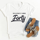 V-Neck Shirt-Ultimate F-Word V-Neck-S-White-Jack N Roy